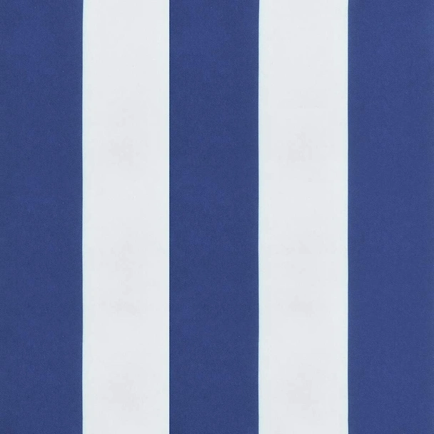 Възглавница за градинска пейка синьо/бяло райе 200x50x4 см плат - VL361201 - Image 6