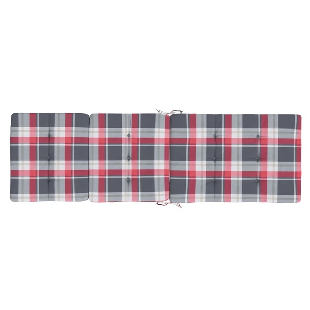 Възглавници за столове шезлонги 2 бр червено каре Оксфорд плат - VL361997 - Image 5