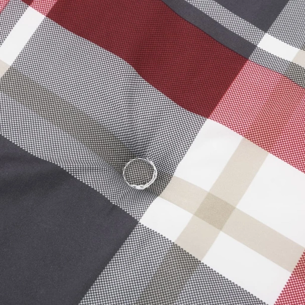 Възглавници за столове шезлонги 2 бр червено каре Оксфорд плат - VL361997 - Image 9