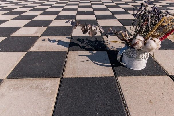 Бетонни блокчета - Quatro - черен - 30х30x6 - PETRA PAVAJE - Image 2