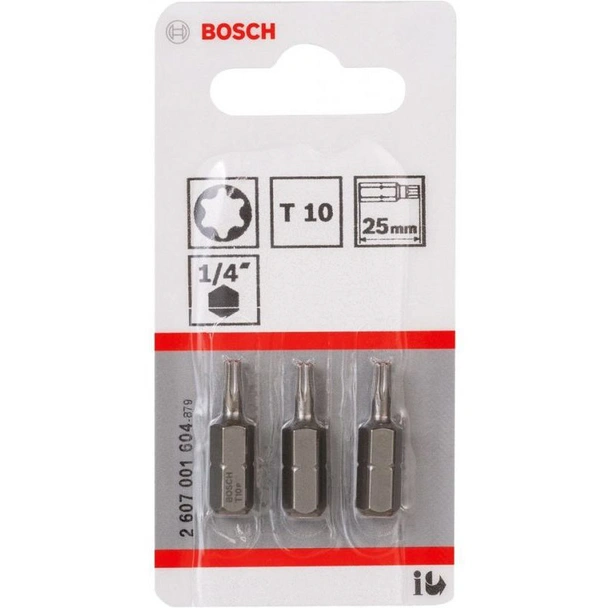 Битове T10 25 мм за винтоверти и отвертки 3 бр BOSCH - Image 2