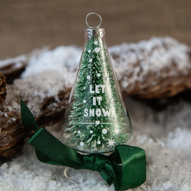 Декоративни коледни елхички 4x9 см 4 бр. - Image 3