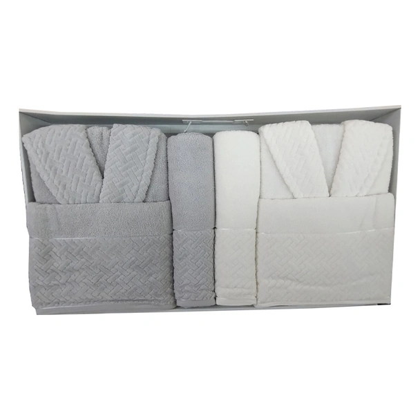 Комплект халати за баня с кърпи 6 части Fati IPEKCE - Image 3