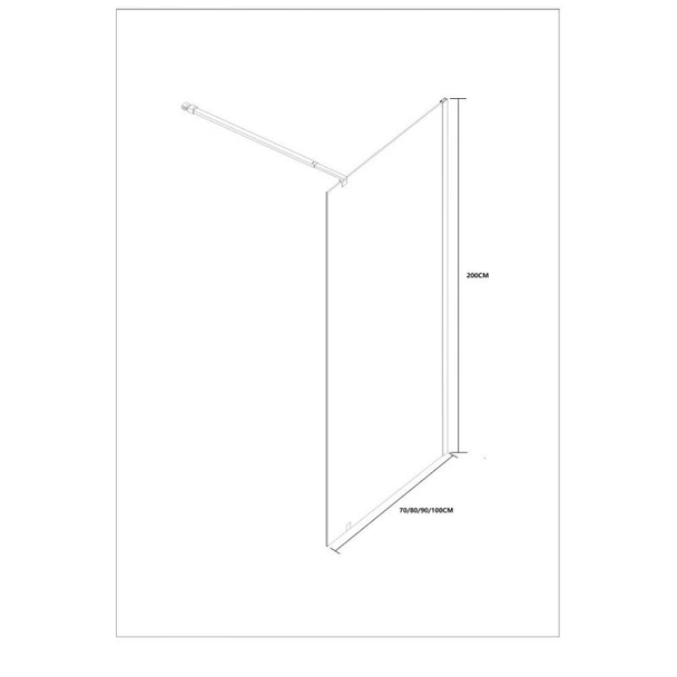 Параван за баня 70х200 см ICS 113TR/70 NANO INTER CERAMIC - Image 2