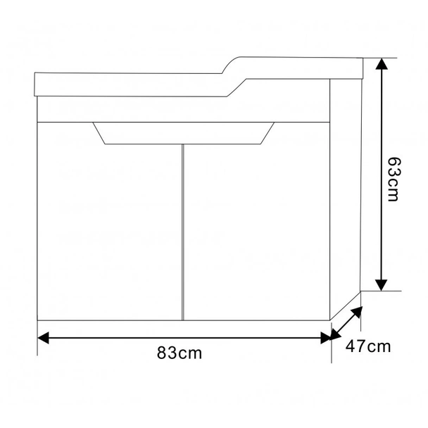 Шкаф за баня с умивалник "мона"- INTER CERAMIC - Image 3