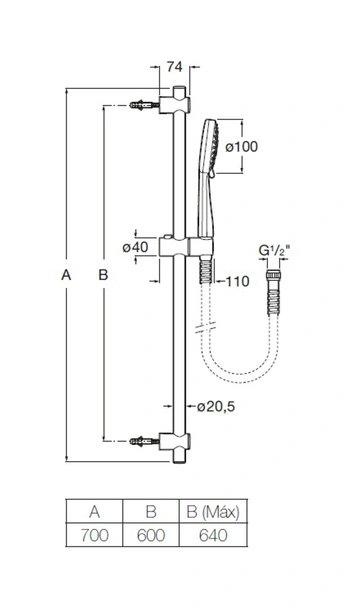 Stella- душ комплект с душ слушалка stella 100/3 - Image 2