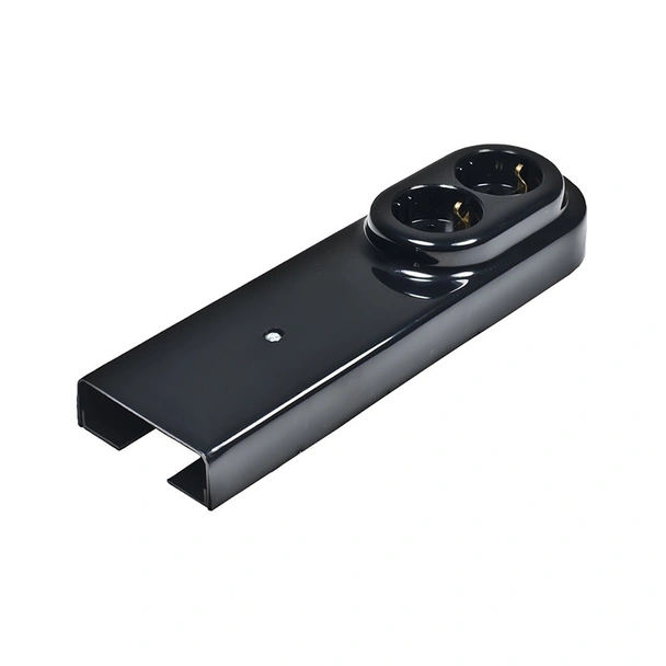 Контакт стенен двоен черен - АТРА - Image 2