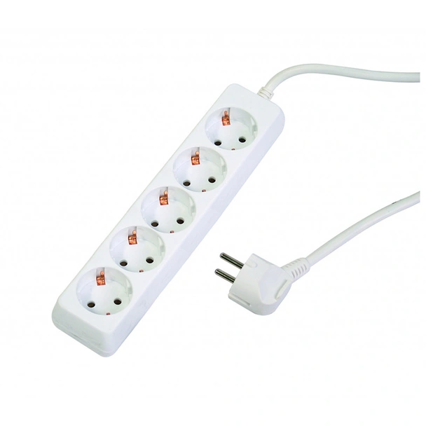 Разклонител 5 гнезда с кабел 3.0 м х 1.5 мм² Makalon