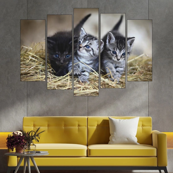 Три малки котета - картина пано за стена - Image 3