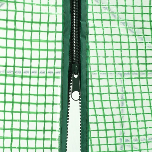 Тунелна оранжерия с 12 рафта, стомана и полиетилен, 143x214x196 см - Image 2