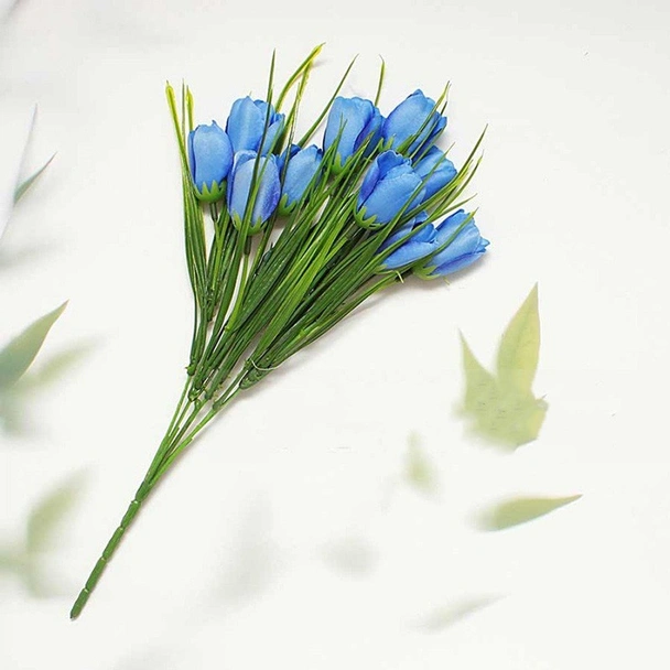 Декоративен букет от лалета с 10 цветчета 33 см - Image 8