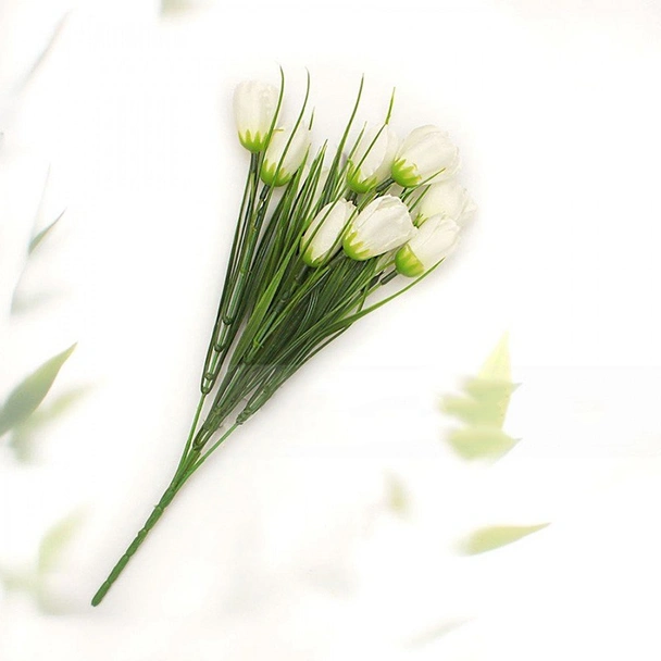 Декоративен букет от лалета с 10 цветчета 33 см - Image 4