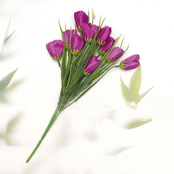 Декоративен букет от лалета с 10 цветчета 33 см - Image 9