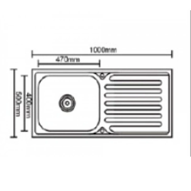 Кухненска мивка алпака ляв плот ICK10050L Tampico INTER CERAMIC - Image 3