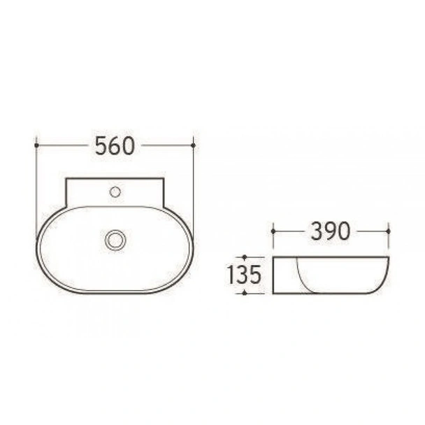 Мивка за баня върху плот ICB 491 INTER CERAMIC - Image 3