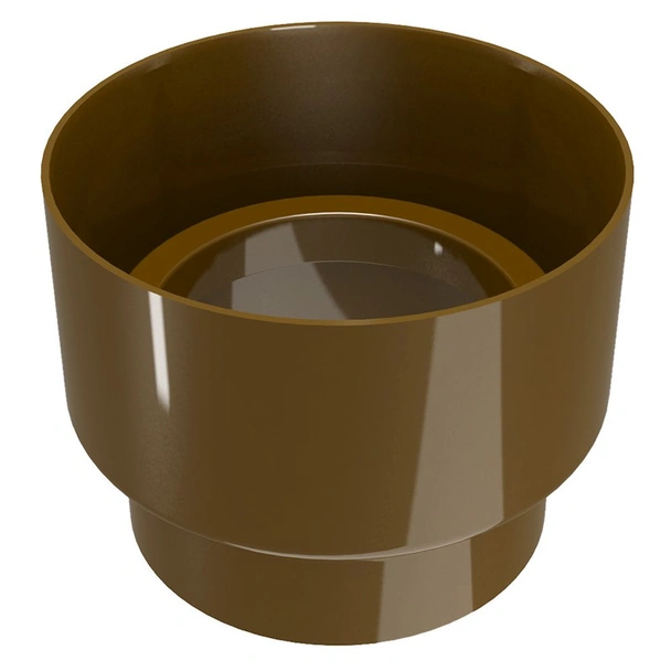 Редуцираща муфа за водосточни тръби Ф100 мм / Ф80 мм кафява REGENAU