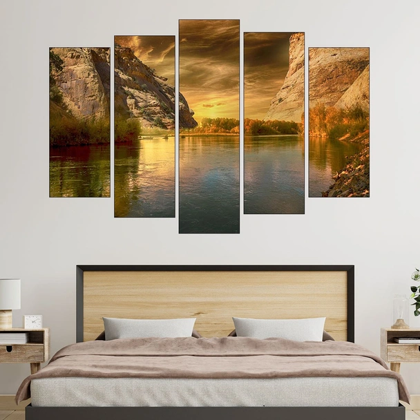 Залез над езерото - картина пано за стена - Image 3