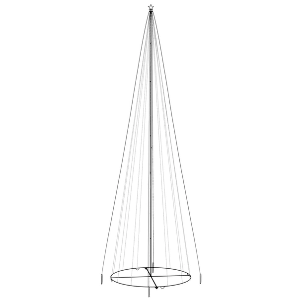 Коледна елха конус, цветна, 1134 LED, 230x800 см - Image 3