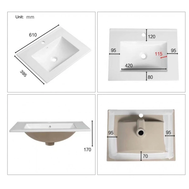 Конзолен шкаф за баня с мивка Бари ICP 6038-045 INTER CERAMIC - Image 4