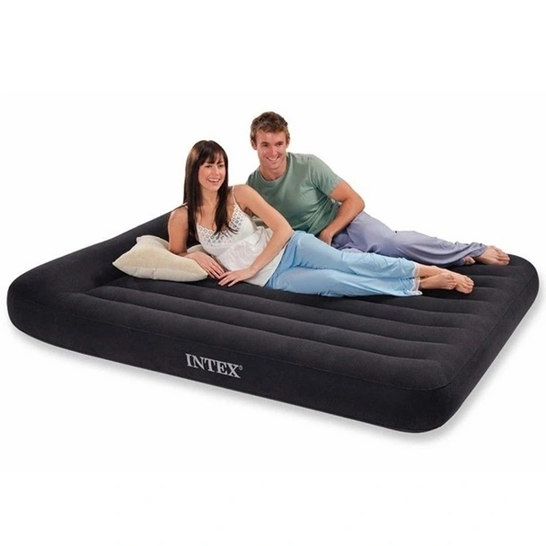Надуваем дюшек с вградена възглавница 152х203х25 см INTEX - Image 10
