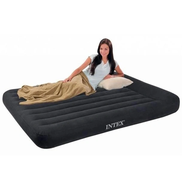 Надуваем дюшек с вградена възглавница 152х203х25 см INTEX - Image 11