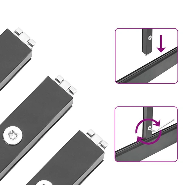 Оранжерия - поликарбонат - стоманена основа - 169x169x195 см - Image 10