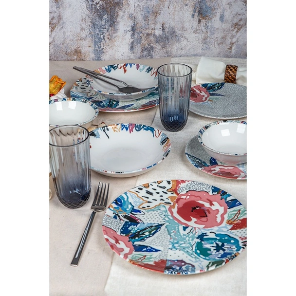 Порцеланов сервиз за хранене 24 части Макове FARIKA - Image 3