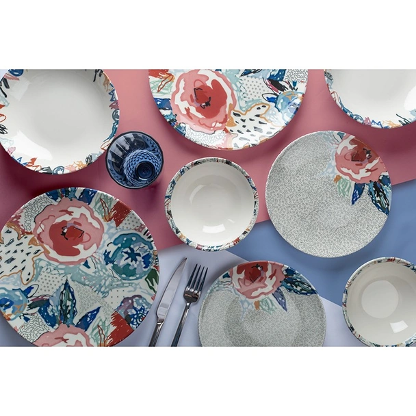 Порцеланов сервиз за хранене 24 части Макове FARIKA - Image 2