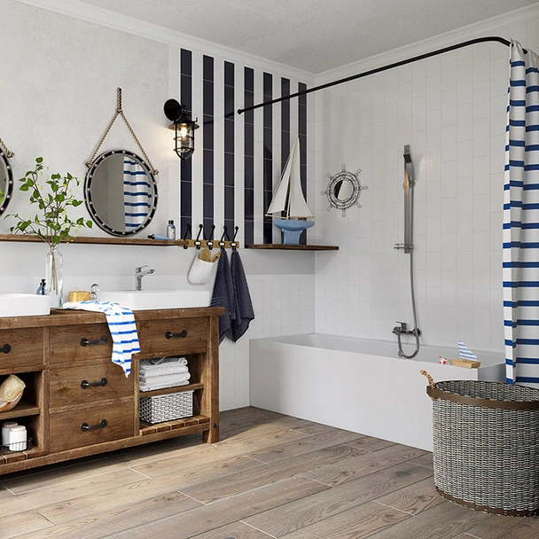 Стенен смесител за вана/душ Stratos хром FERRO - Image 3