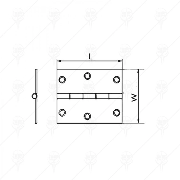 Панта клавир за мебели 89х56мм - Image 2