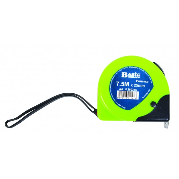 Пластмасова ролетка с двоен стоп 3 м х 16 мм Basic