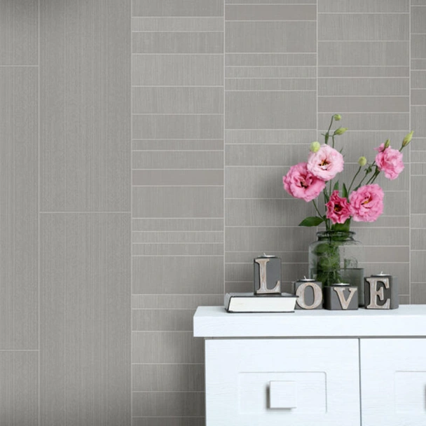 PVC ламперия 25 см 8 мм 2.65 м Silver Dec. Tiles VILO - Image 2