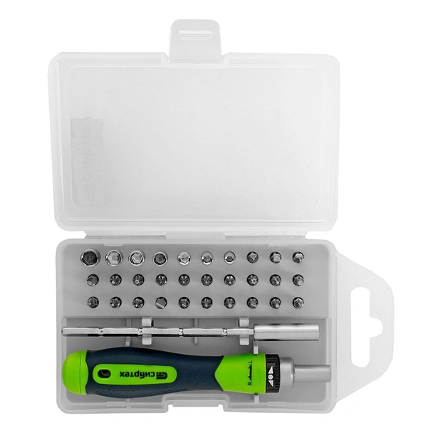 Реверсивна отвертка за фина механика с битове и вложки 32 части СИБРТЕХ - Image 3