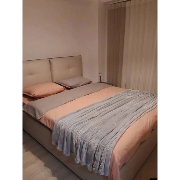 Спален комплект за малка спалня 4 части светлорозово/сиво RAKLA - Image 4