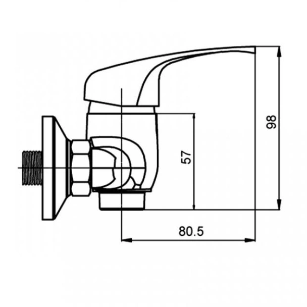 Стенен смесител за душ Alcala НТ-6224 FORMA VITA - Image 2