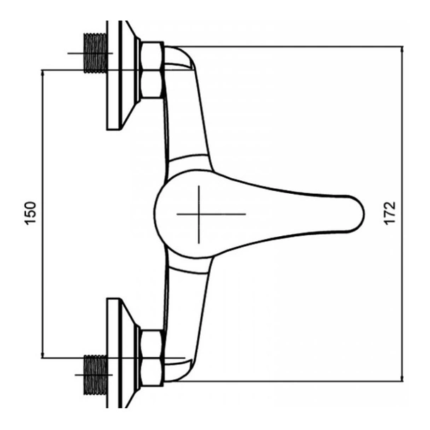 Стенен смесител за душ Alcala НТ-6224 FORMA VITA - Image 3