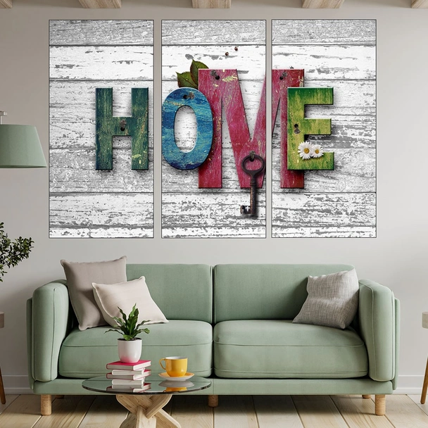 Декорация HOME на бял фон - картина пано за стена - Image 2