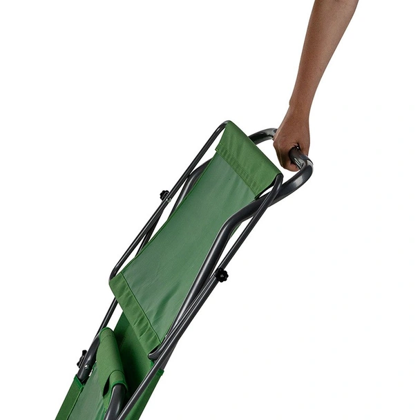 Сгъваем шезлонг с колела и сенник 147x52x24 см MUHLER - Image 2