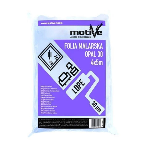 Бояджийски найлон 4x5 м 30 микрона Opal MOTIVE