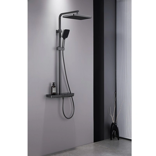 Душ система с термостатен смесител Majestic Gun Grey INTER CERAMIC - Image 2