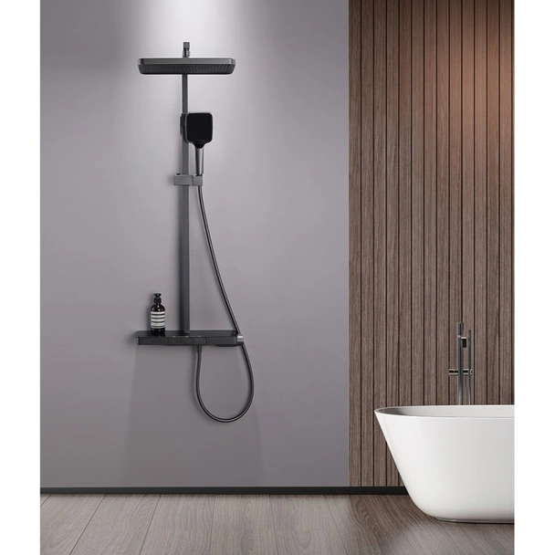 Душ система с термостатен смесител Majestic Gun Grey INTER CERAMIC - Image 3
