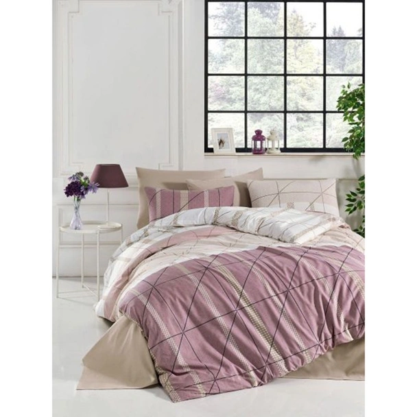 Двоен спален комплект 4 части 100% памук Квадрати ZAMBAK - Image 2