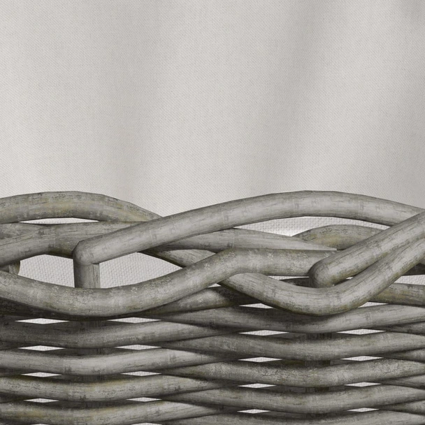 Кошница за дърва за огрев с дръжки 60x40x28 см сива върба - Image 5