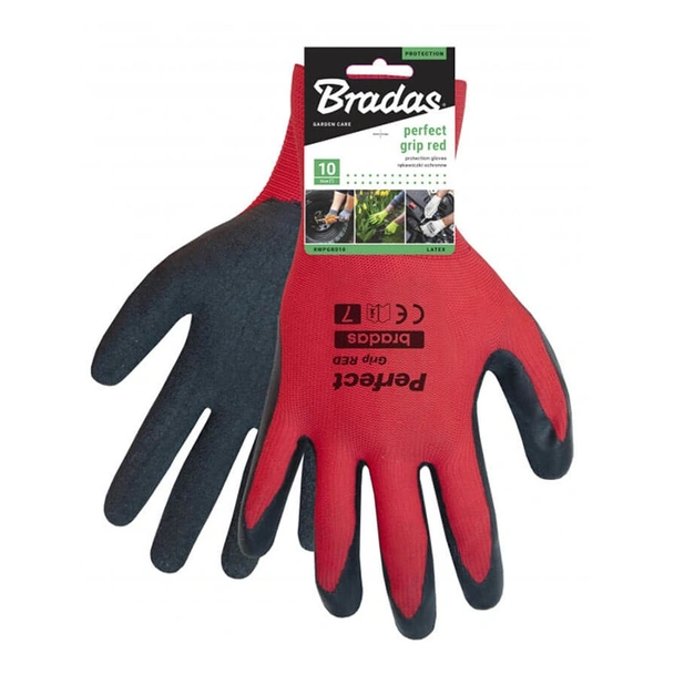Работни ръкавици Perfect Grip Red латекс размер 10 BRADAS - Image 2