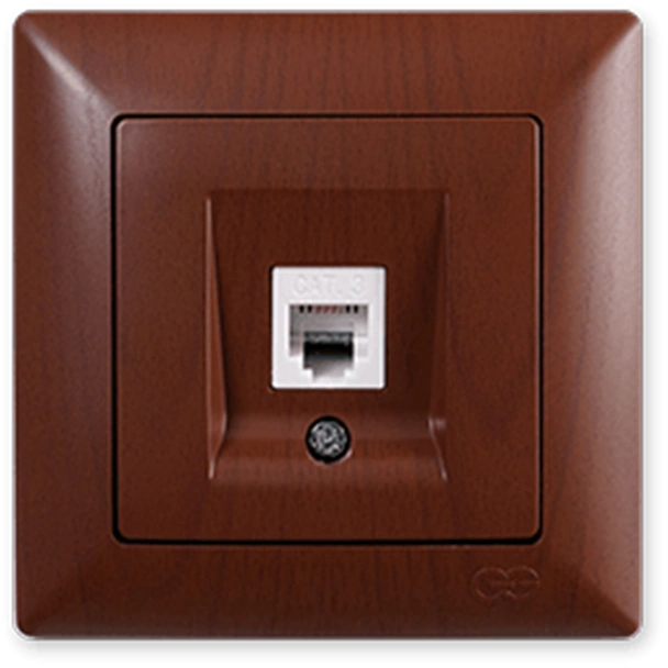 Розетка за телефон Visage орех IP20- GUNSAN