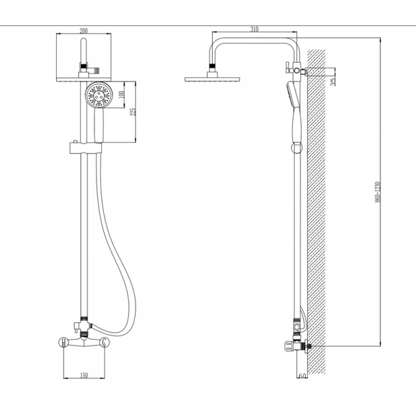 Телескопично тръбно окачване Роса INTER CERAMIC - Image 4