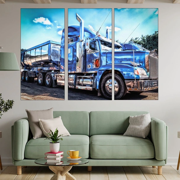 Товарен Американски камион - картина пано за стена - Image 2