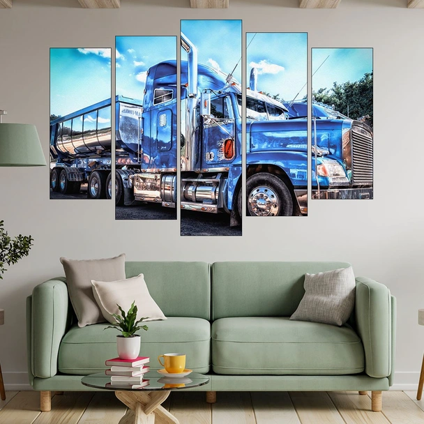 Товарен Американски камион - картина пано за стена - Image 3