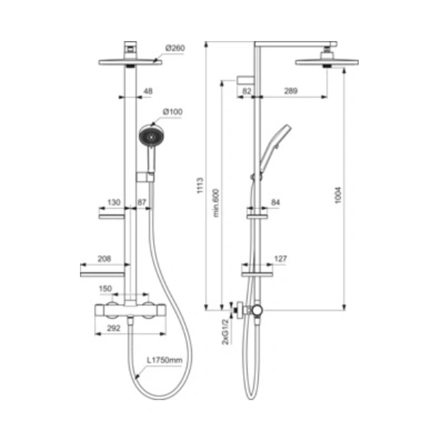Душ система с термостатен смесител Розе Ceratherm Alu+ IDEAL STANDARD - Image 14