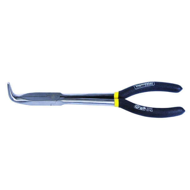 Дългоусти извити клещи 90° 275 мм CR-V TOPMASTER